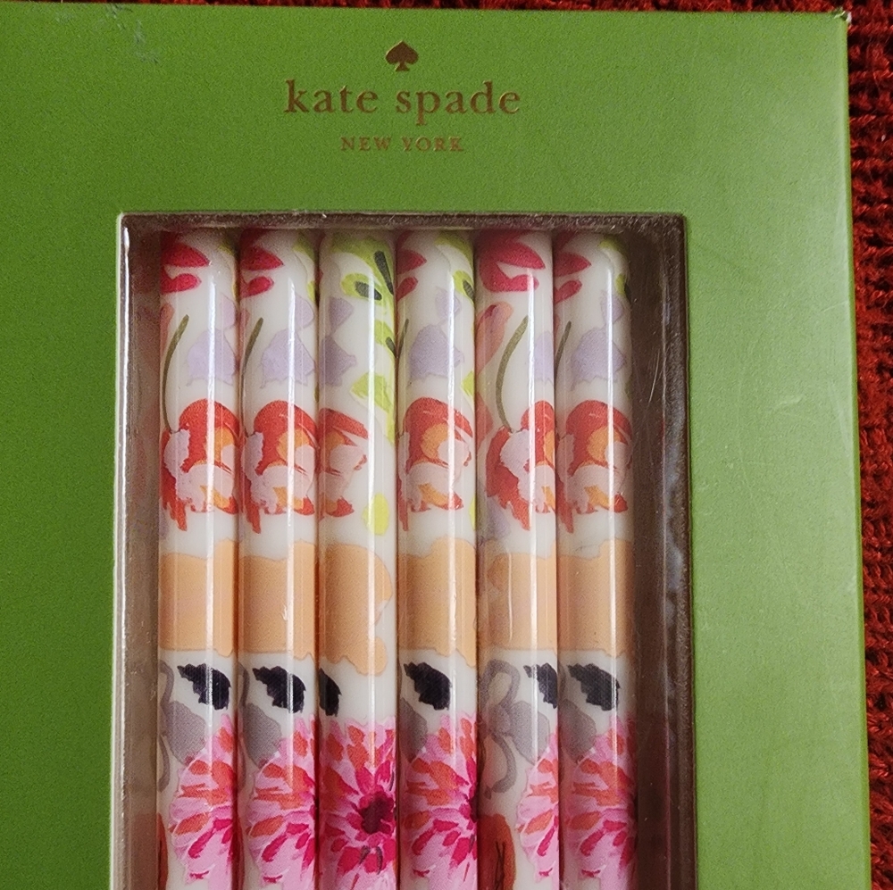 Kate Spade 6 pack acrylic straws NIB